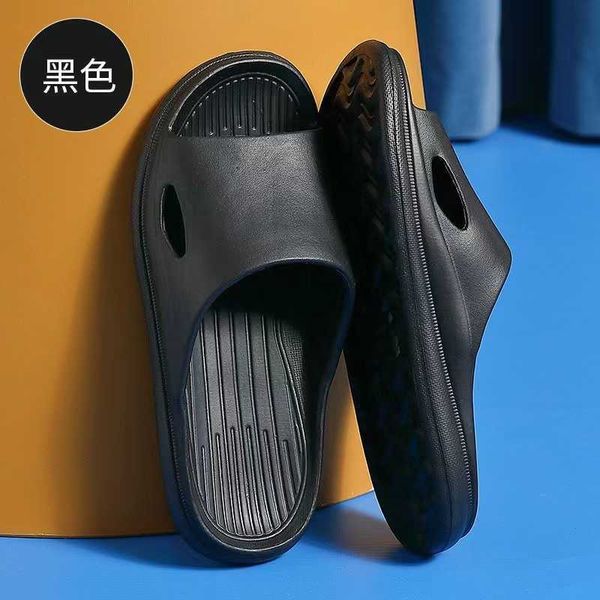 

large size 48 49 men's slippers eva soft sole women's summer beach sandals couple casual flip shoes bathroom slippers new fashion, Black