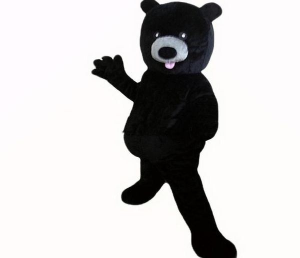 

black bear mascot costumes cartoon character adult9362736, Red;yellow