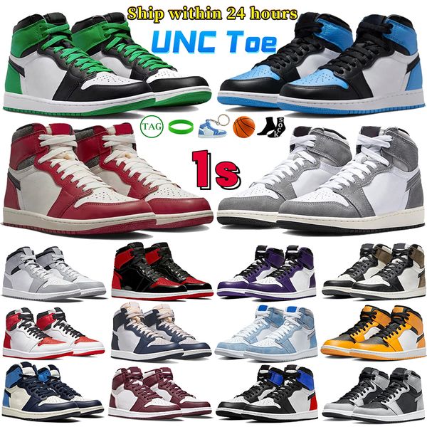 

unc toe 1s casual basketball shoes mens sports sneakers og lucky green chicago lost and found womens hyper royal withe black men women desig
