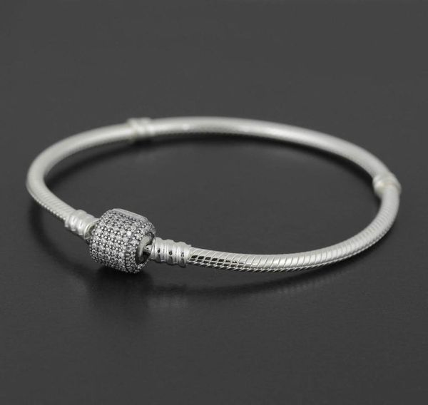 

authentic 925 sterling silver bracelet bangle with logo engraved for european charms and bead 10pcslot you can mixed size sh6695901, Golden;silver