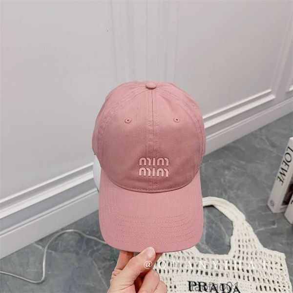 

new miu letter baseball cap spring and summer ladies show face little men's hat korean tide.q160, Blue;gray