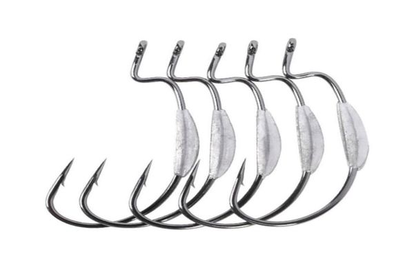 

100pcs lead fishing hook jig hooks offset hook worm soft bait fishhook size 2 1 10 20 30 40 fishingtackle56806283297539