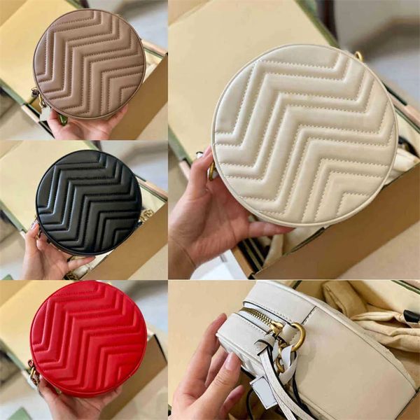 

2023 luxury designer bags round bags for women yslit pu genuine leather gold chain shoulder crossbody bag luxurys handbags fashion makeup ba