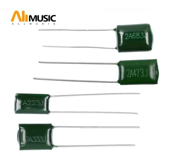 

100pcs electric bass guitar polyester capacitors 2a223j 0023uf2a333j 0033uf2a473j 0047uf 2a683j 0068ufrated voltage 100v4808558