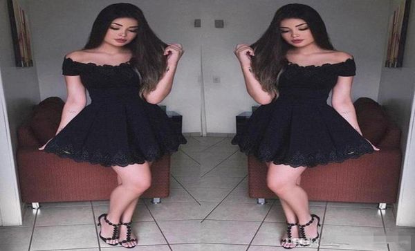 

little black homecoming dresses 2017 lace appliques a line off the shoulder short prom gowns cocktail party dress8509639, Blue;pink