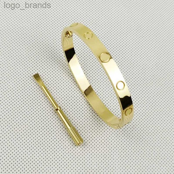 

love bracelet ladies rose gold silver lady bangle titanium steel screw screwdriver 4cz diamond luxury designer jewelry womens mens party gif, Black