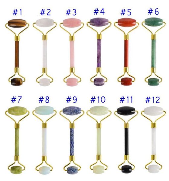 

rose quartz roller slimming face massager lifting tool natural jade facial massage roller stone skin massage beauty care3303141
