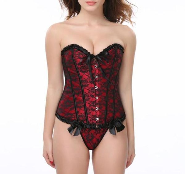 

women underbust lace bow bandage waist trainer corsets shapewear body shaper body shaper slimming underwear women z01277699808, Black;white