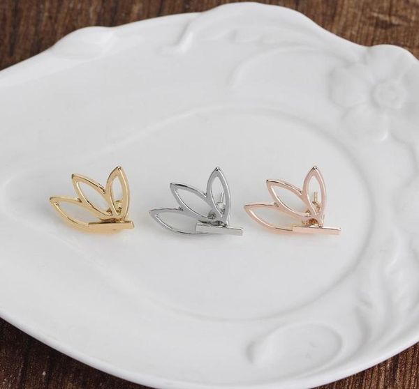 

autumn and winter new products simple and stylish openwork lotus earrings women039s flower earrings whole9128362, Golden;silver