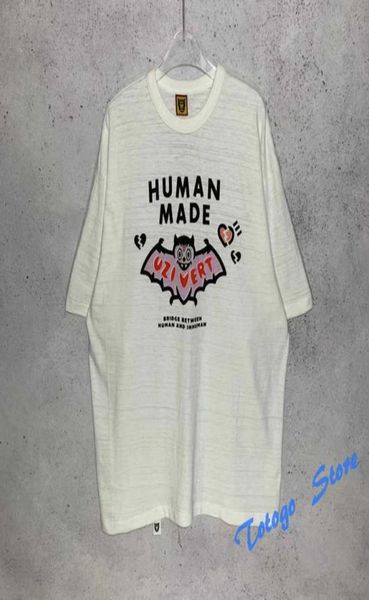 

men women white tshirts sbreathable slub cotton bat pattern t shirt loose with tags2617425, White;black