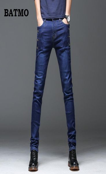 

batmo 2019 new arrival jeans men fashion elasticity men039s jeans comfortable slim male cotton pants27365022404, Blue