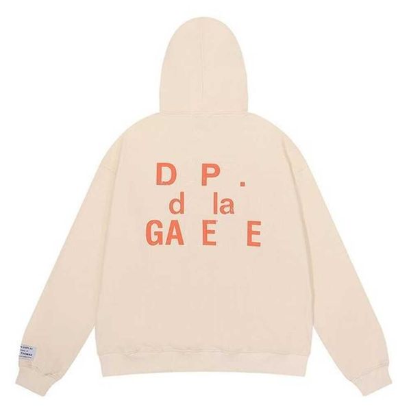 

men's hoodies sweatshirts designer galleryes depts gary painted graffiti used letters printed loose casual fashion men and women d6g7, Black