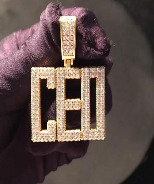 

14k custom name square letters pendant necklace gold silver rosegold 3colors cubic zirconia jewelry2675050