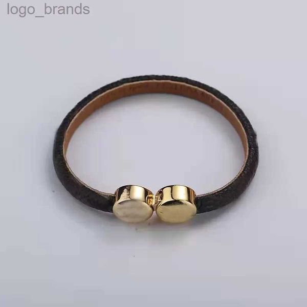 

brand luxury jewelry female designer leather bracelet high-end elegant fashion gift with box, Golden;silver