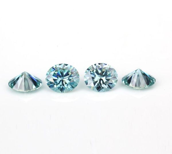 

3010mm loose moissanite stone 10ct 65mm light green color round brilliant cut gemstone with gra certificate7959423, Black