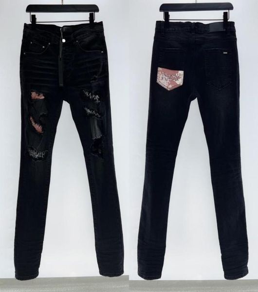 

2023 men039s jean pants hiphop vaqueros overlap high street fashion brand jeans stitching men039s designer motorcycle ridin8687767, Blue