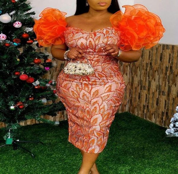 

casual dresses chic women printed midi dresses formal bare shoulder puffy flare leaf stretch pencil dress for event date night sum1677134, Black;gray