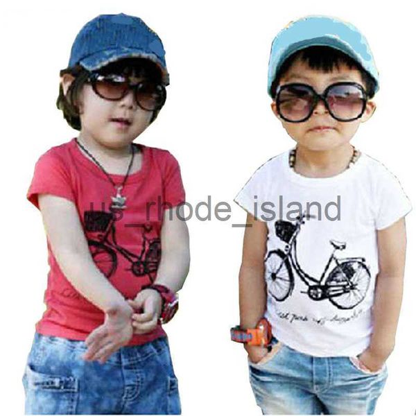 

t-shirts t-shirts boy tshirt bicycle print cotton summer children t-shirts for kids clothing baby boys short sleeve t shirts w0317 x0714, Blue