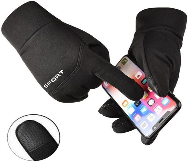 

mens liner gloves thermal walking sports running touch screen gloves8036247, Black