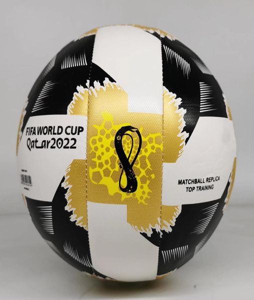 

black 22 23 new qatar world cup 2022 soccer ball size 5 highgrade nice match football ship the balls without air3504574