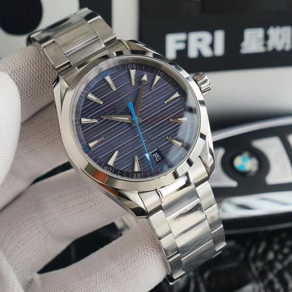 

uvs factory new men's 41mm fashion watch 8900 automatic mechanical movement sapphire glass stainless steel strap luxury wristwatch, Slivery;brown