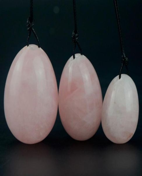 

drilled natural obsidian jade egg rose quartz jade egg for kegel exercise postpartum recovery pelvic floor muscles ben wa ball y7033776