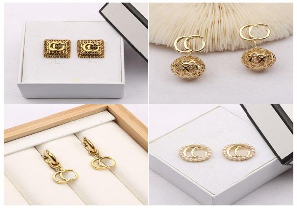 

charm womens earrings ear stud earring 18k gold plated crystal pearl party women designer brand lovers gift engagement wedding jew4900658, Golden;silver