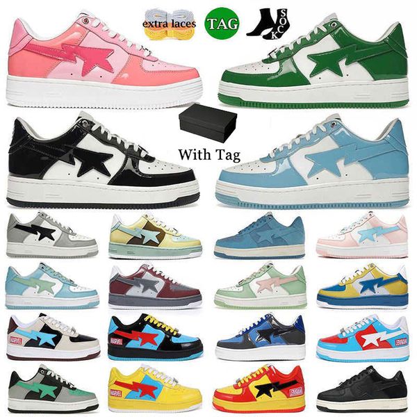 

bapestass casual shoes sta platform sneakers woman men athletic fashion casual shoes multi-color leather luxury black white designer trainer