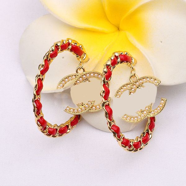 

18k gold plated designers earring stud letter famous women colorful round pendant earring letter wedding christm party gift jewerlry 20style, Golden;silver