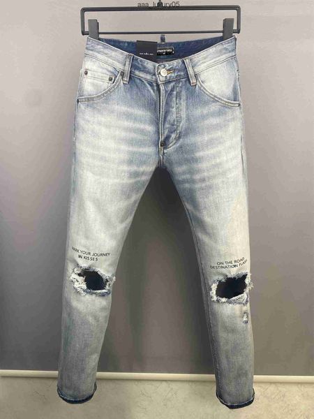 

men's jeans classic fashion man jeans hip hop rock moto mens casual design ripped jeans distressed skinny denim biker jeans 61272 dsqua, Blue