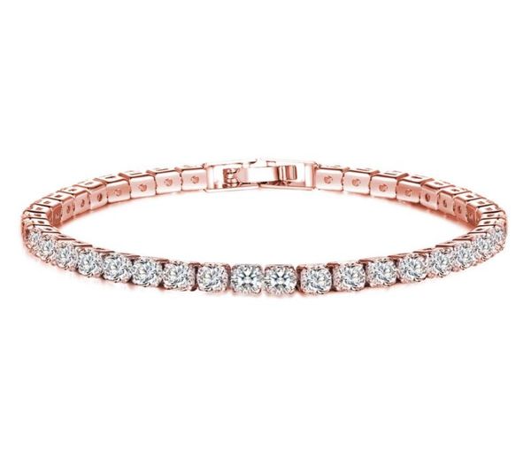 

one row three rows full of diamond zircon bracelets crystal from swarovskis fashion ladies bracelet gifts christmas bangle5083651, Black