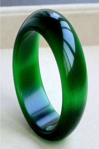 

natural cat039s eye stone green opal bracelets shiny emerald green large wide thick crystal bracelet children with jade bracele9389015, White