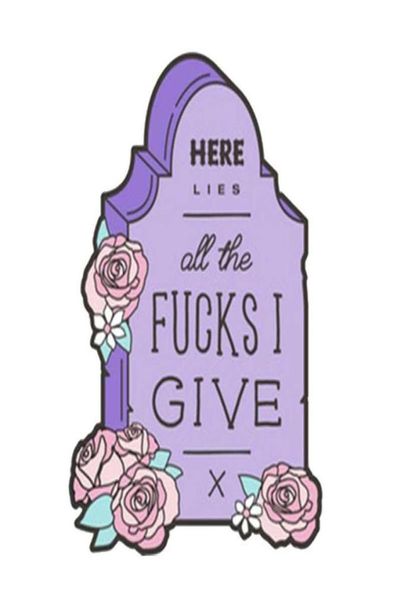 

lilac gravestone here lies sweary grave pastel tombstone enamel pin badge7449443, Gray