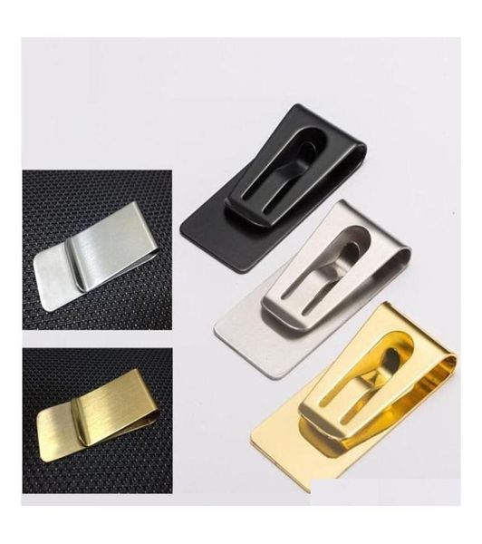 

fashion simple metal money clip man clamp holder slim money wallet clip clamp card holder credit card holder eulgd6367963, Black