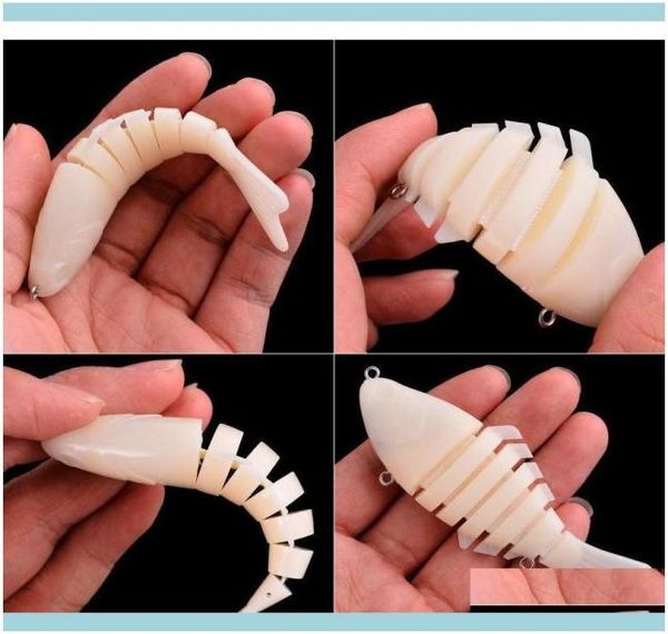 

baits lures sports outdoors unpainted blank body for diy 7 segments lifelike fishing lure 96cm 14g multisection swimbait reali7871968