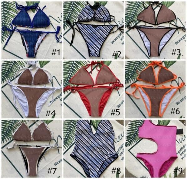

selling 20 styles swimsuit classics brown bikini set women fashion swimwear in stock bandage bathing suits with pad tags3141234