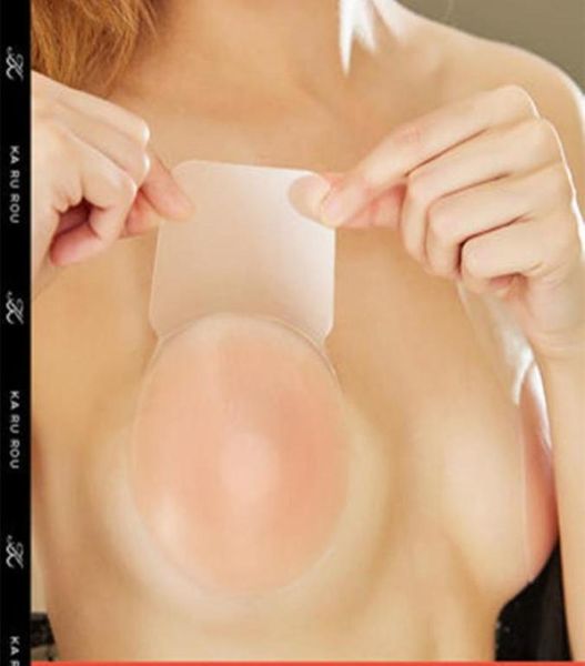 

bras women nipple covers reusable bh stickers 1 pair invisible bra strapless silicone big breast woman lingerie accesoiresbras8400962, Red;black