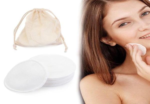 

12pcs bamboo fiber makeup remover pads cotton pads facial remover facial care nursing pad skin cleaning wipes washable reusable2047322
