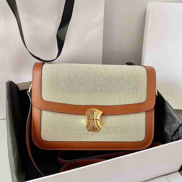 

designer celiins handbag teen triomphe shoulder bag 2size womens purse canvas leather tote bag satchel crossbody clutch hand bag luxury bagu