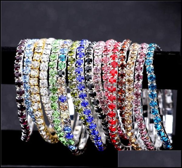 

tennis bracelets jewelry bohemian cz crystal bracelet for women men cubic zirconia party wedding hip pop aessories drop delivery 24995059, Golden;silver