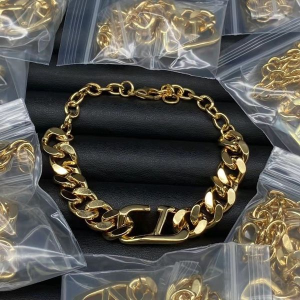 

quality charm bracelets designer chain 20 styles fashion luxury women men bracelet with box gift bag card, Black