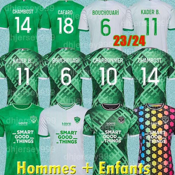 

23 24 maillots as saints etienne soccer jerseys 2023 2024 maillot asse etienne krasso chambost lobry charbonnier wadji football shirts equip, Black;yellow