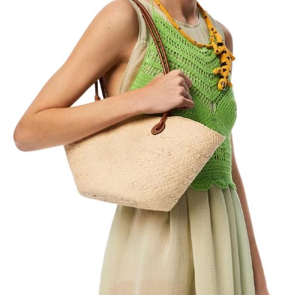 

Designer vegetable basket tote bag straw woven bag hand-woven embossed patch tote bag shopping bag handbag shoulder bag size, #7
