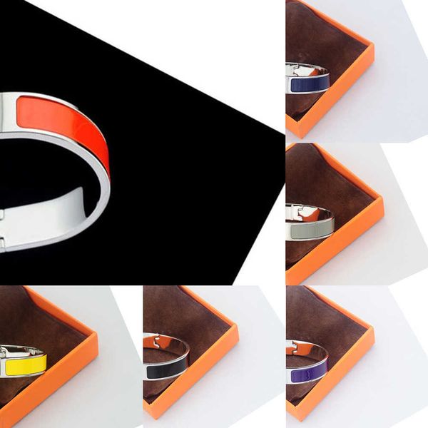 

luxury bracelet her max clic for man designer enamel bangle 17 19 cm h bracelet couple gold plated 5a t0p highest counter european size clas, Black