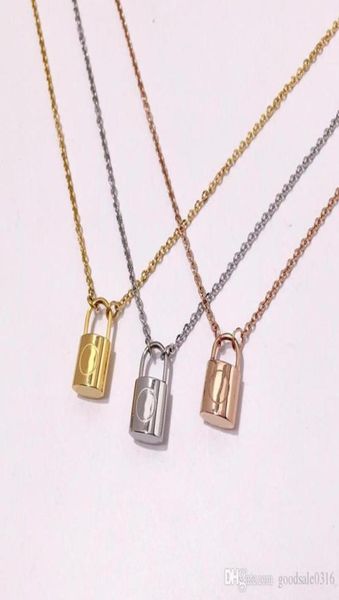 

whole new 316l titanium steel jewelry necklace necklace 18k gold rose silver necklace for men and women couple gift70429767963085