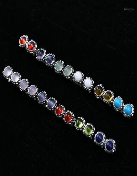 

925 sterling silver original birthday blooms month january garnet stud earrings compatible with european jewelry11756247, Golden;silver