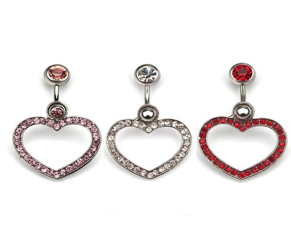 

d0003 heart belly navel ring mix colors0123456789102776020, Silver