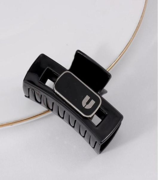 

european and american big letter square clamps temperament fashion allmatch acrylic shark hair headwear female fast 2572510, Slivery;golden