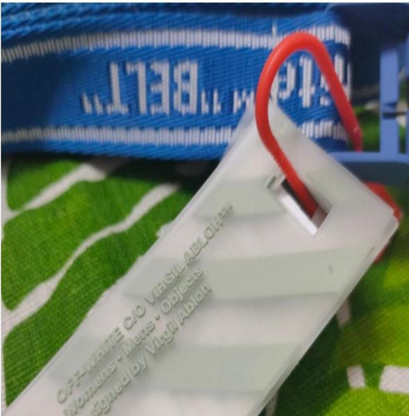

2020 off whole belt white industrial style canvas off belt fashion blue ow belt couple white fashion accessories3646936, Black;green