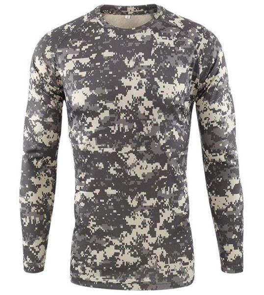 

new outdoor quick dry t shirt men tactical camouflage long sleeve round neck sports army tshirt camo funny 3d tshirt5323511, White;black